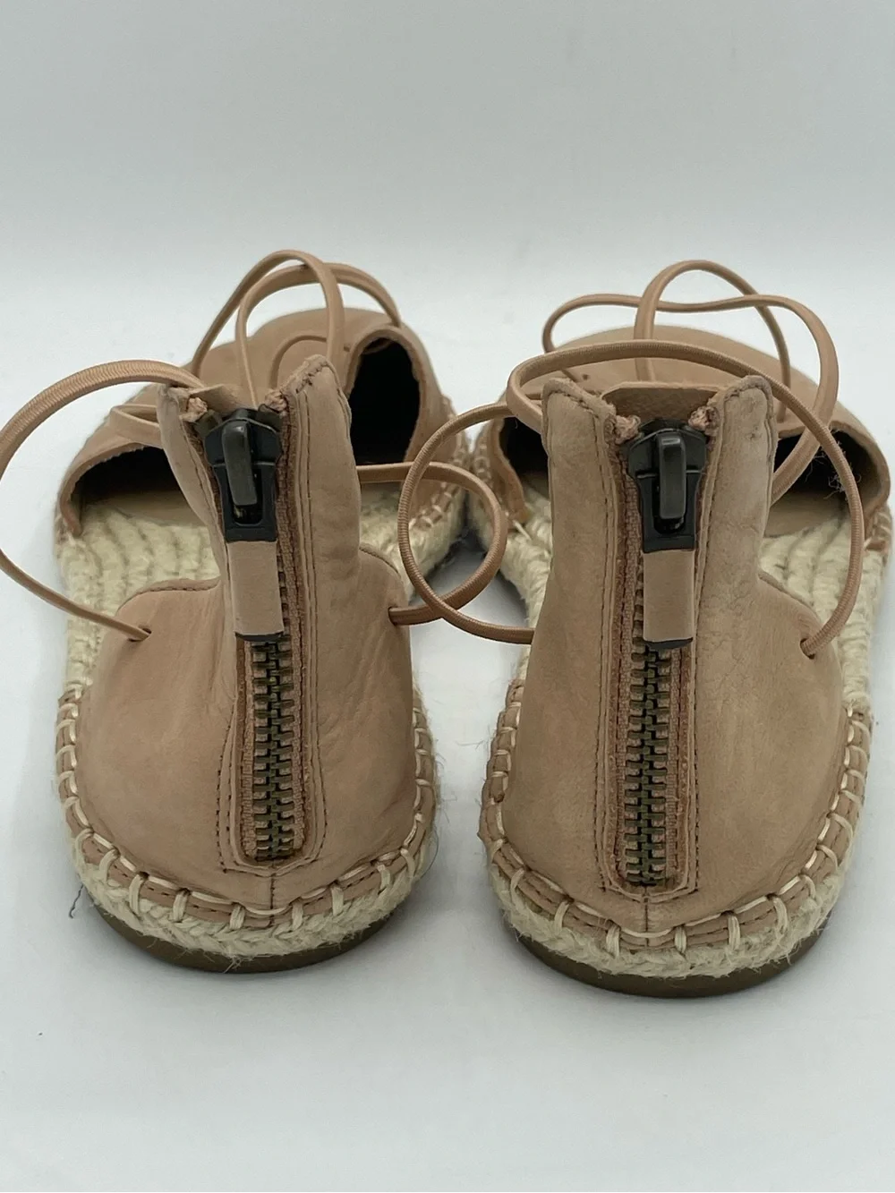 Eileen Fisher Blush Pink Suede Espadrille Slingback Sandals.
